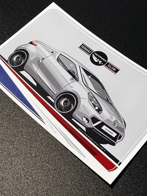 Sticker illustration rectangulaire